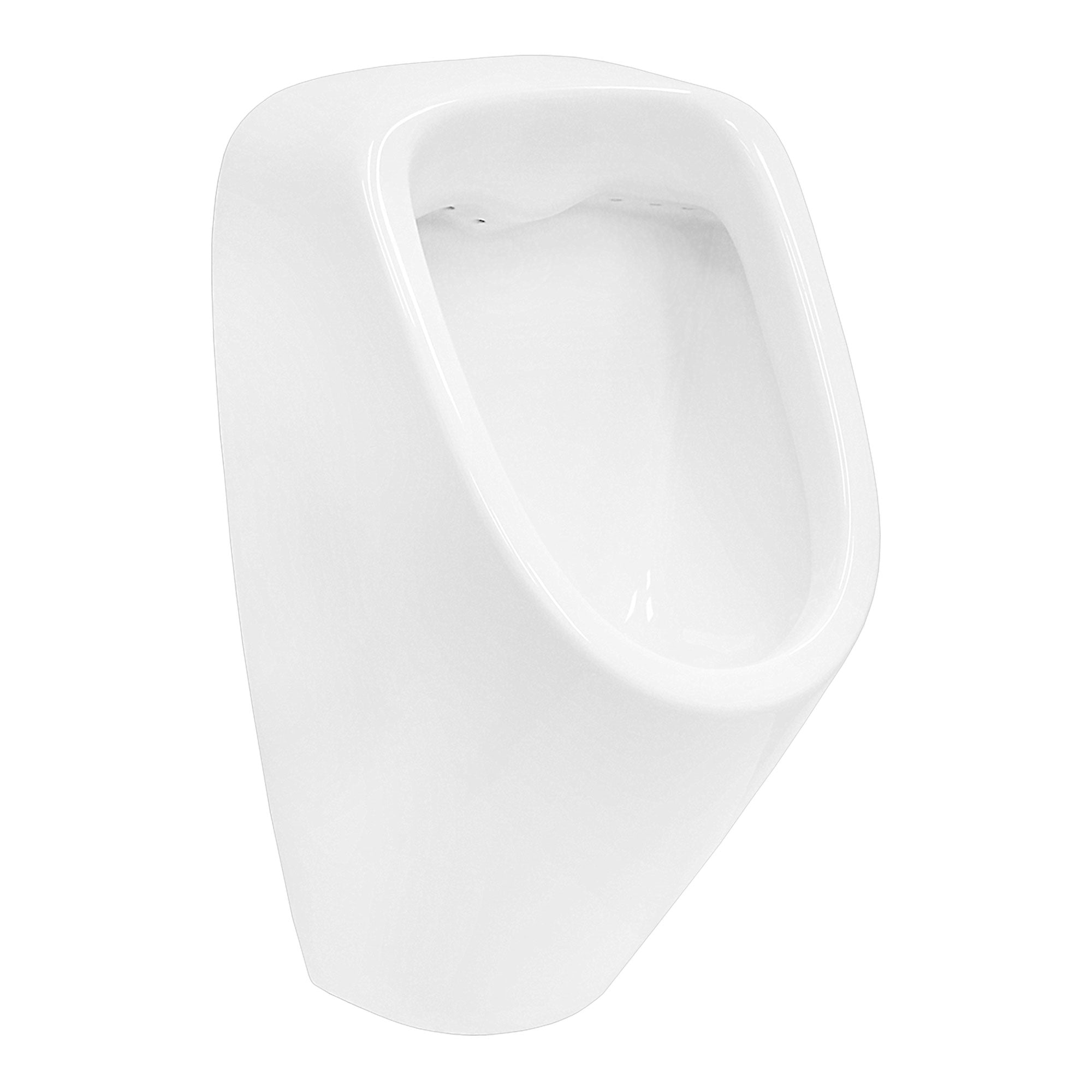 Weißes Urinal an einer Wand montiert.