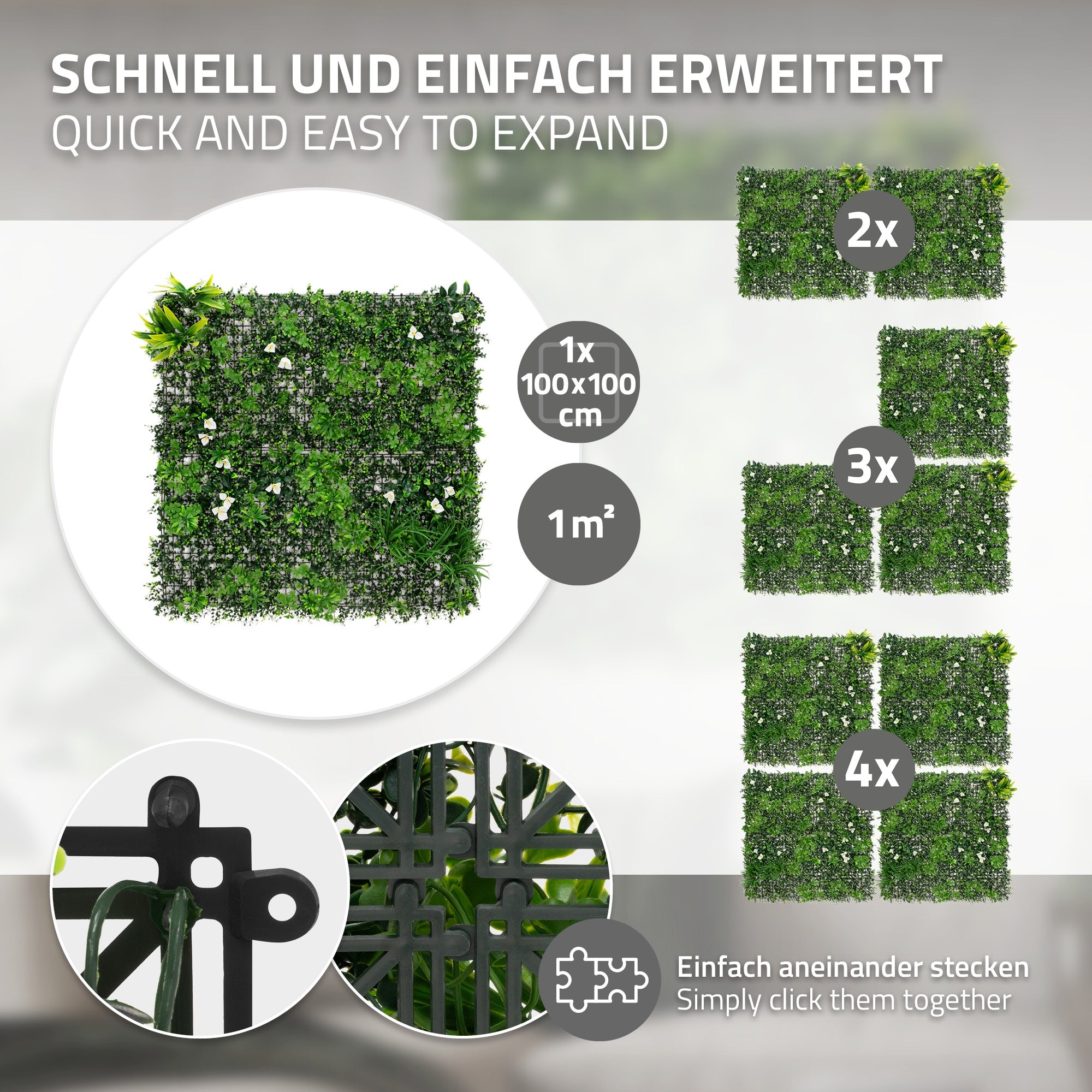 Guide pour l'extension facile des panneaux de plantes.
