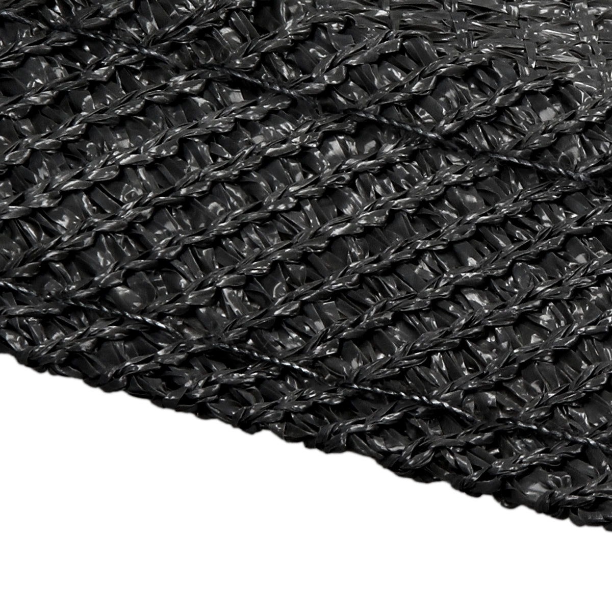 Close-up of a dark gray fabric with a textured surface.