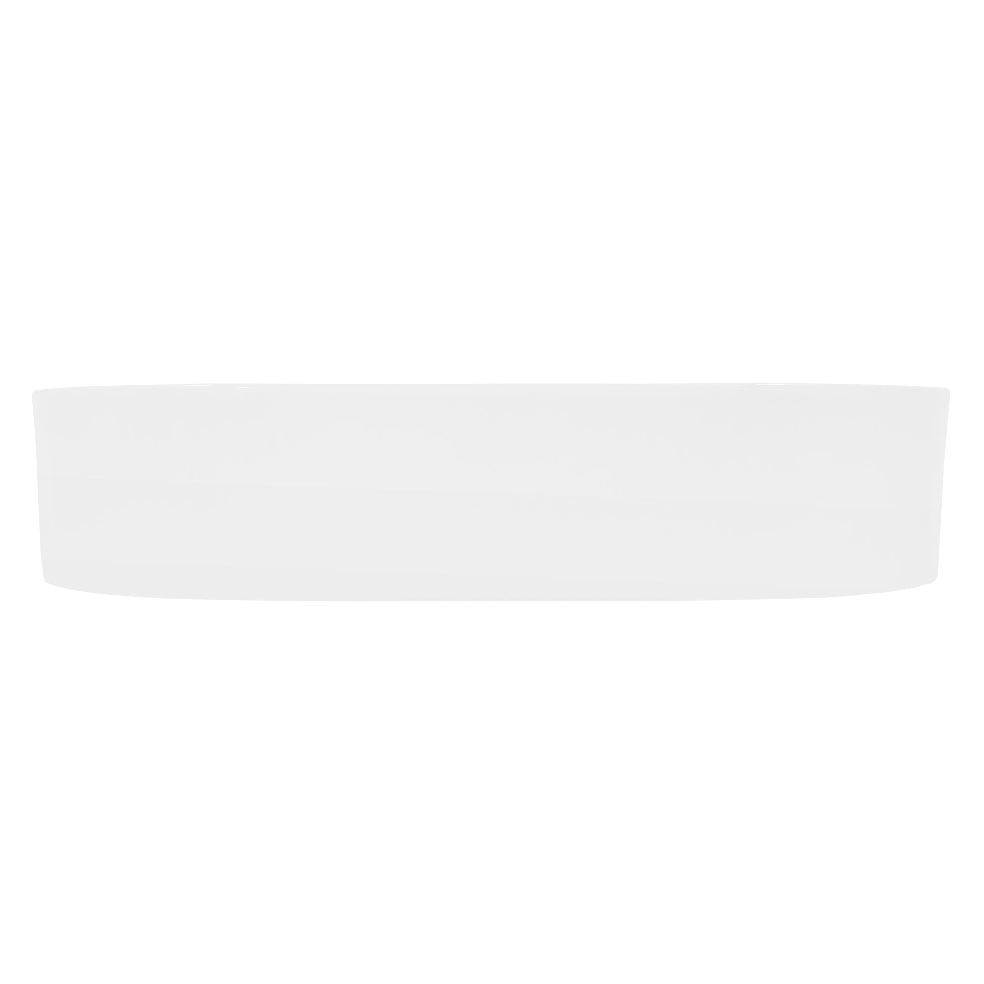 White, flat sink without visible openings.