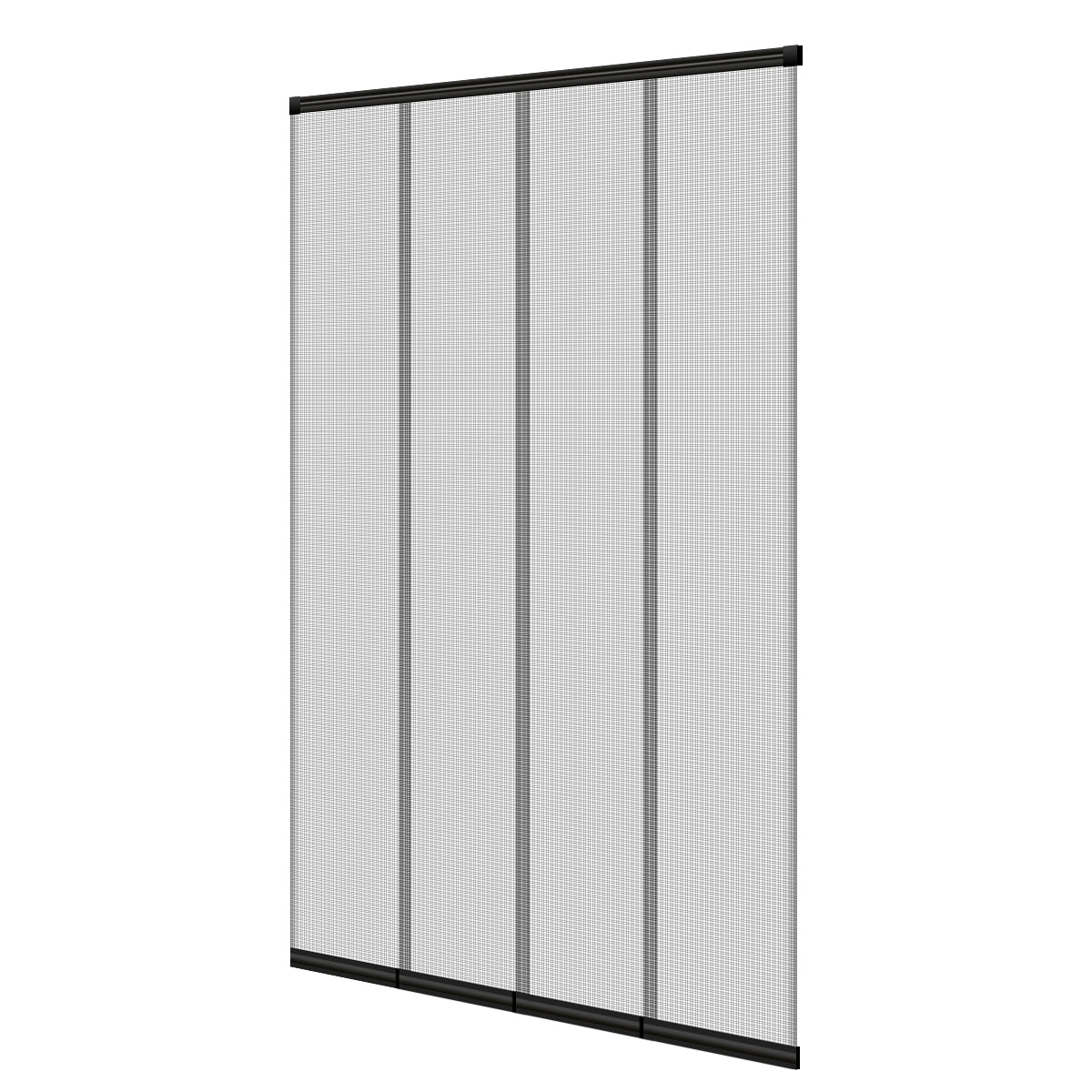 Insect protection mesh with several vertical stripes.