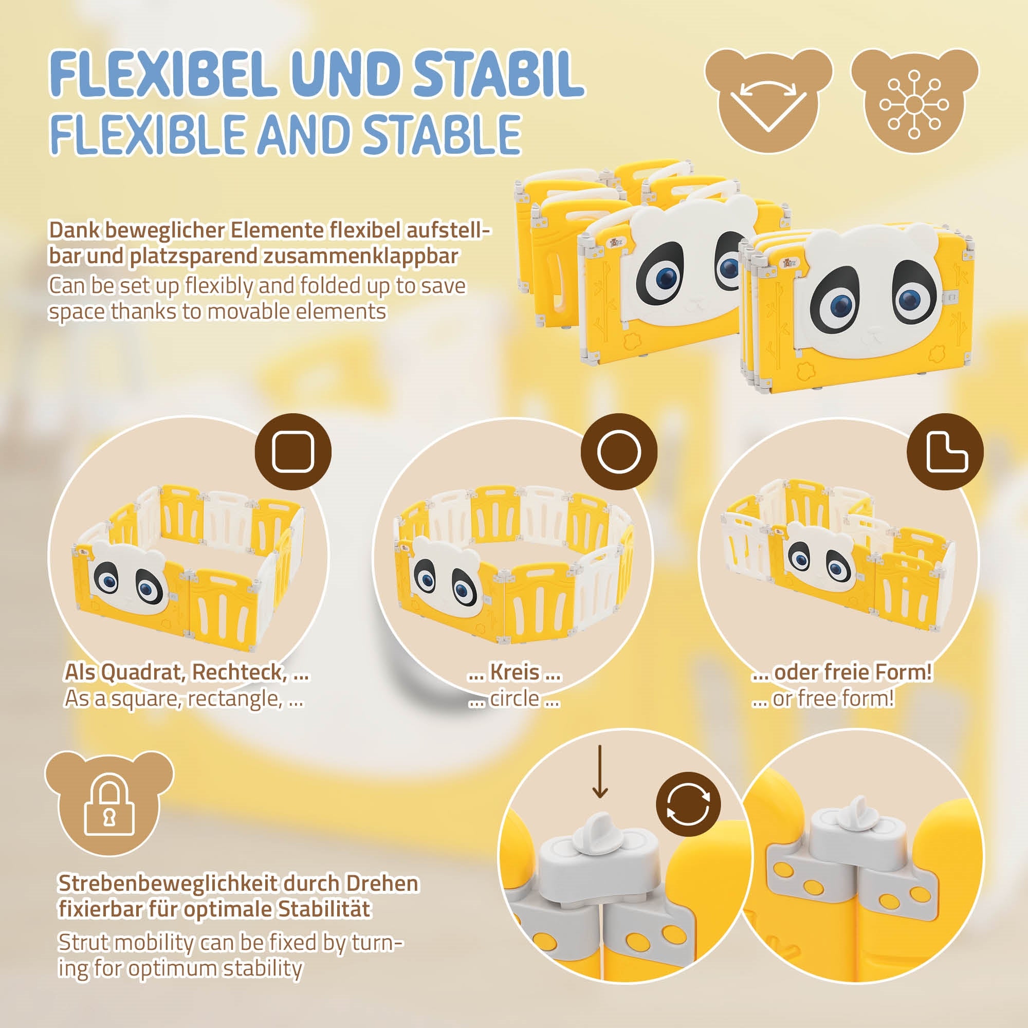 Graphique avec différentes formes pour un jouet flexible.