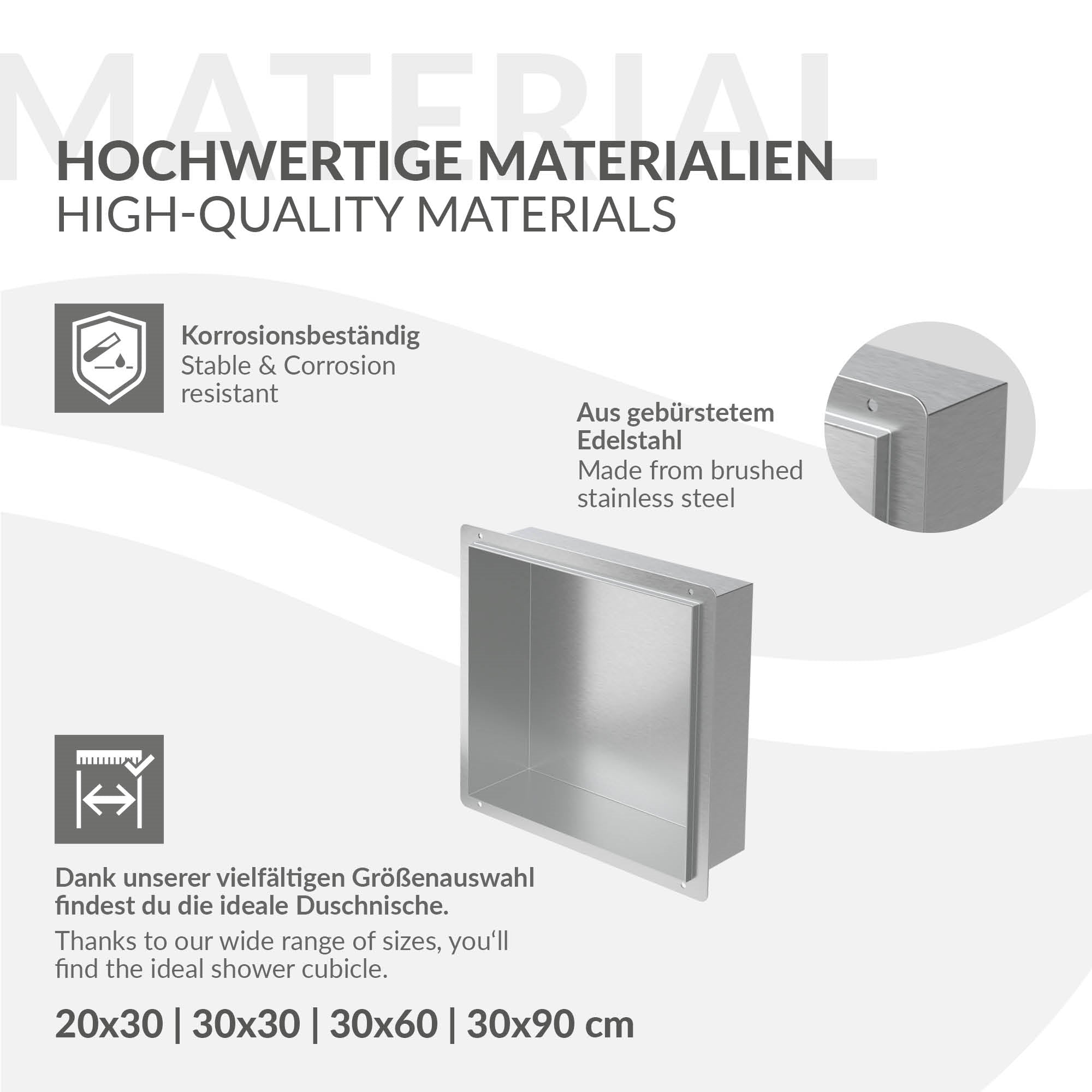 Grafica di materiali di alta qualità con telaio in acciaio inossidabile.