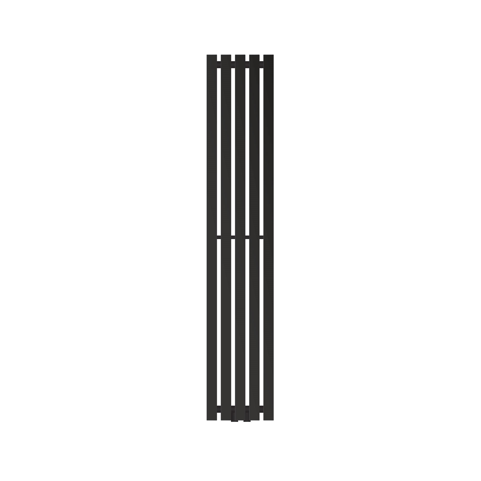 Radiatore stretto in nero su sfondo nero.