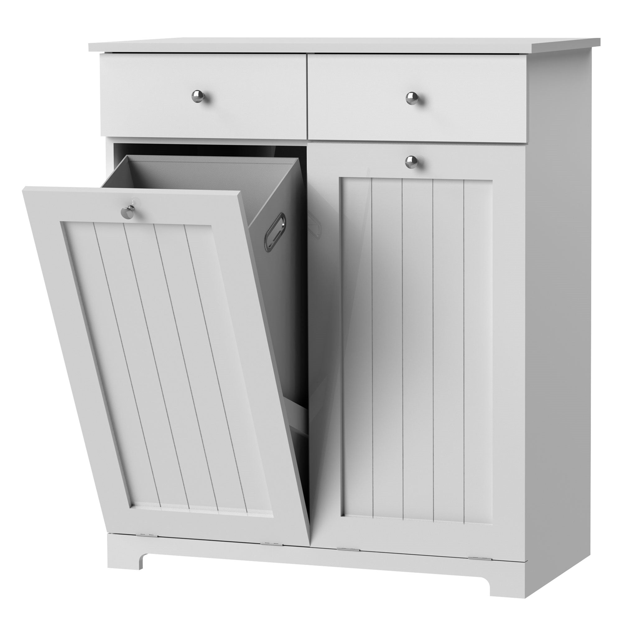 Armario con dos puertas, una puerta abierta, medidas: 75 cm x 37 cm x 90 cm.