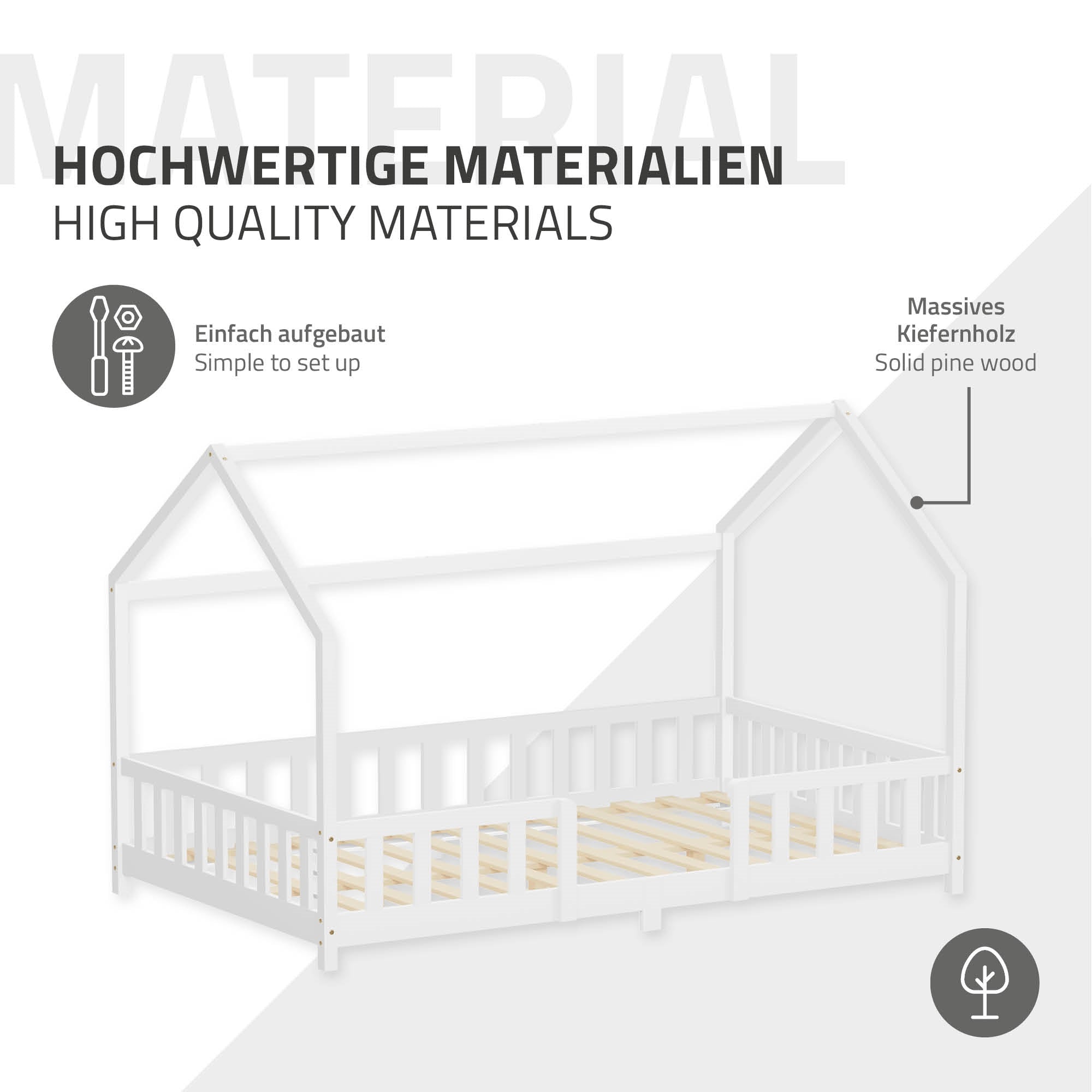 Grafiikka korkealaatuisista materiaaleista, massiivipuusta.