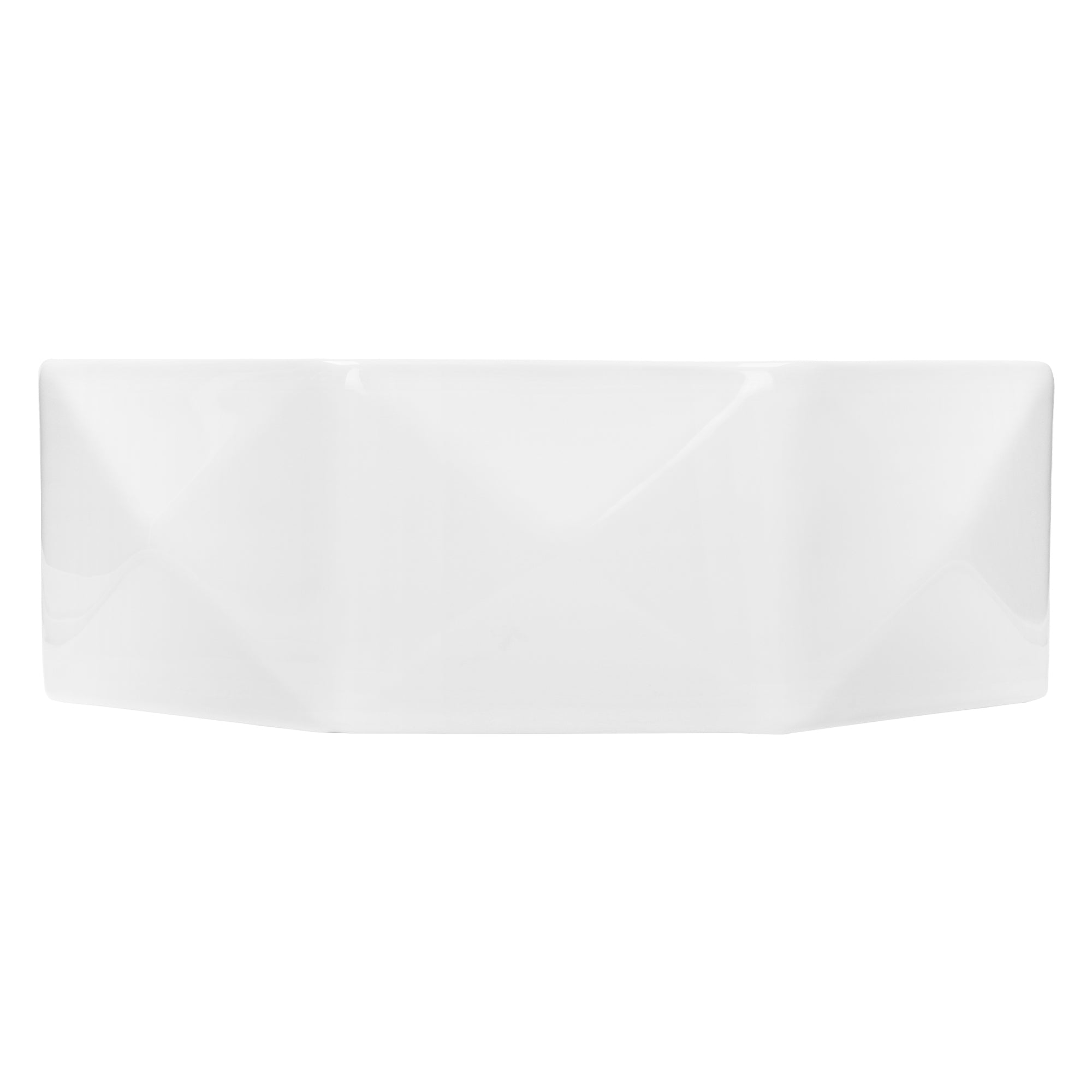 Bol blanc facetté vu de côté.