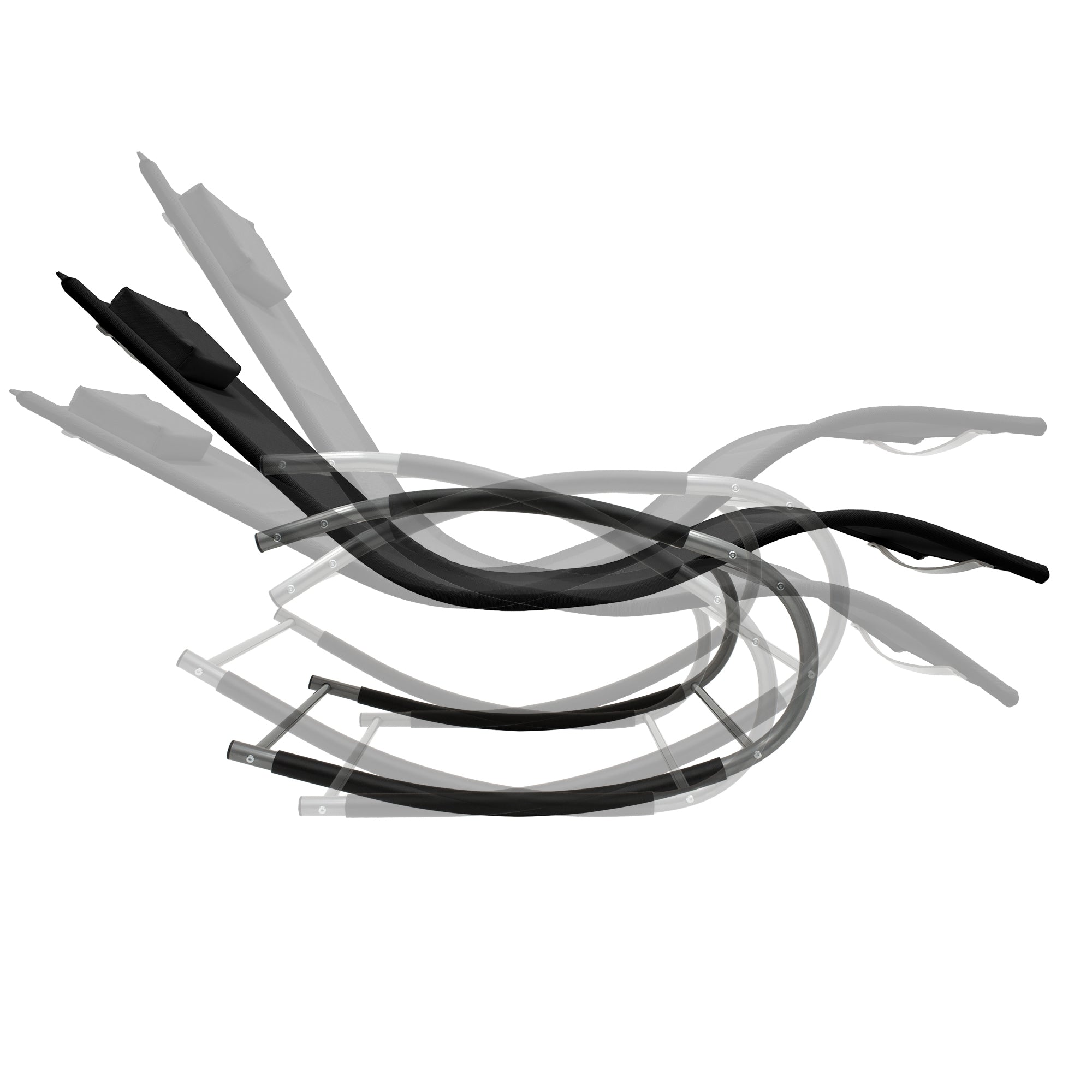 Schwarze Kabel in verschiedenen Positionen auf hellem Hintergrund.