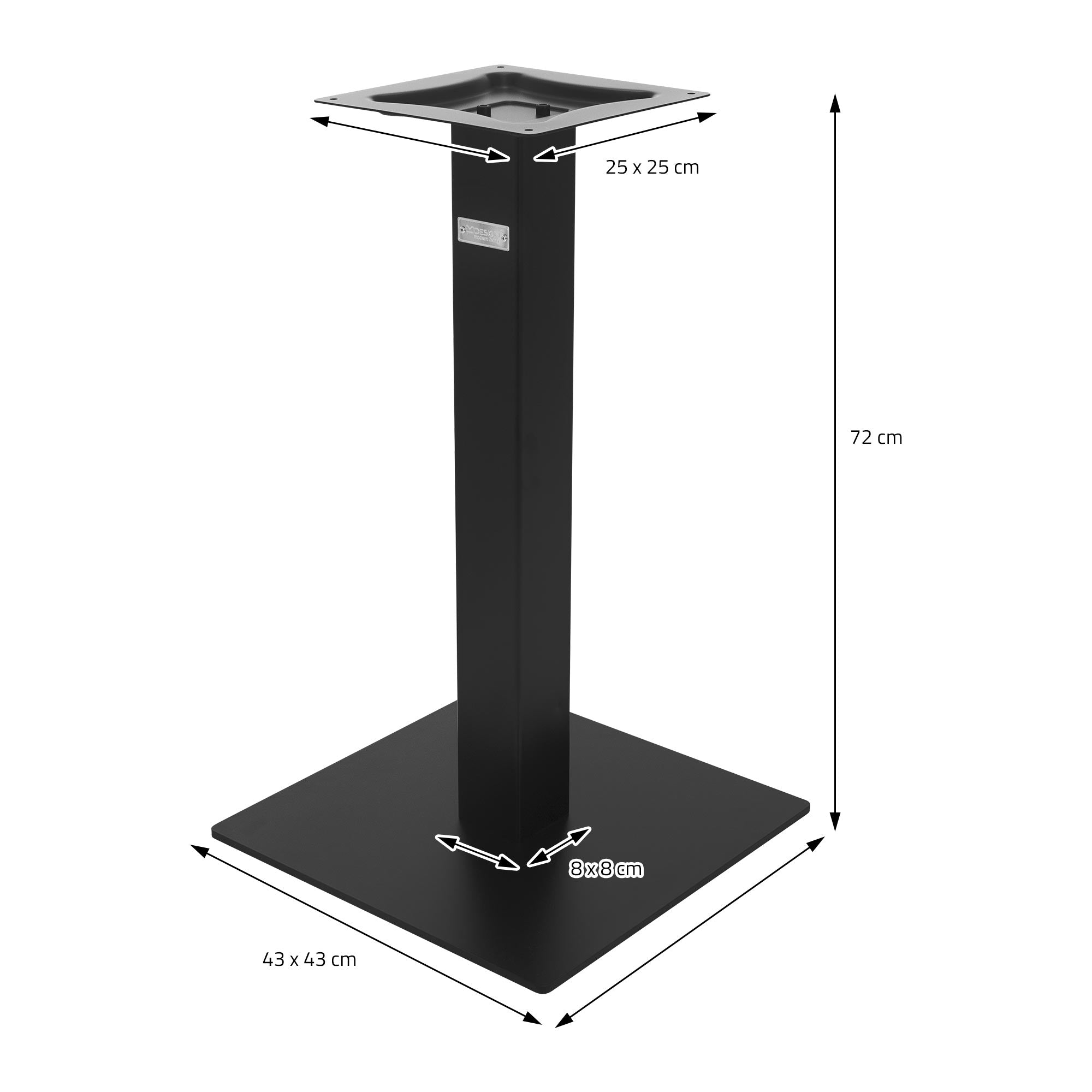 Disegno tecnico di una struttura del tavolo con misure e dettagli.