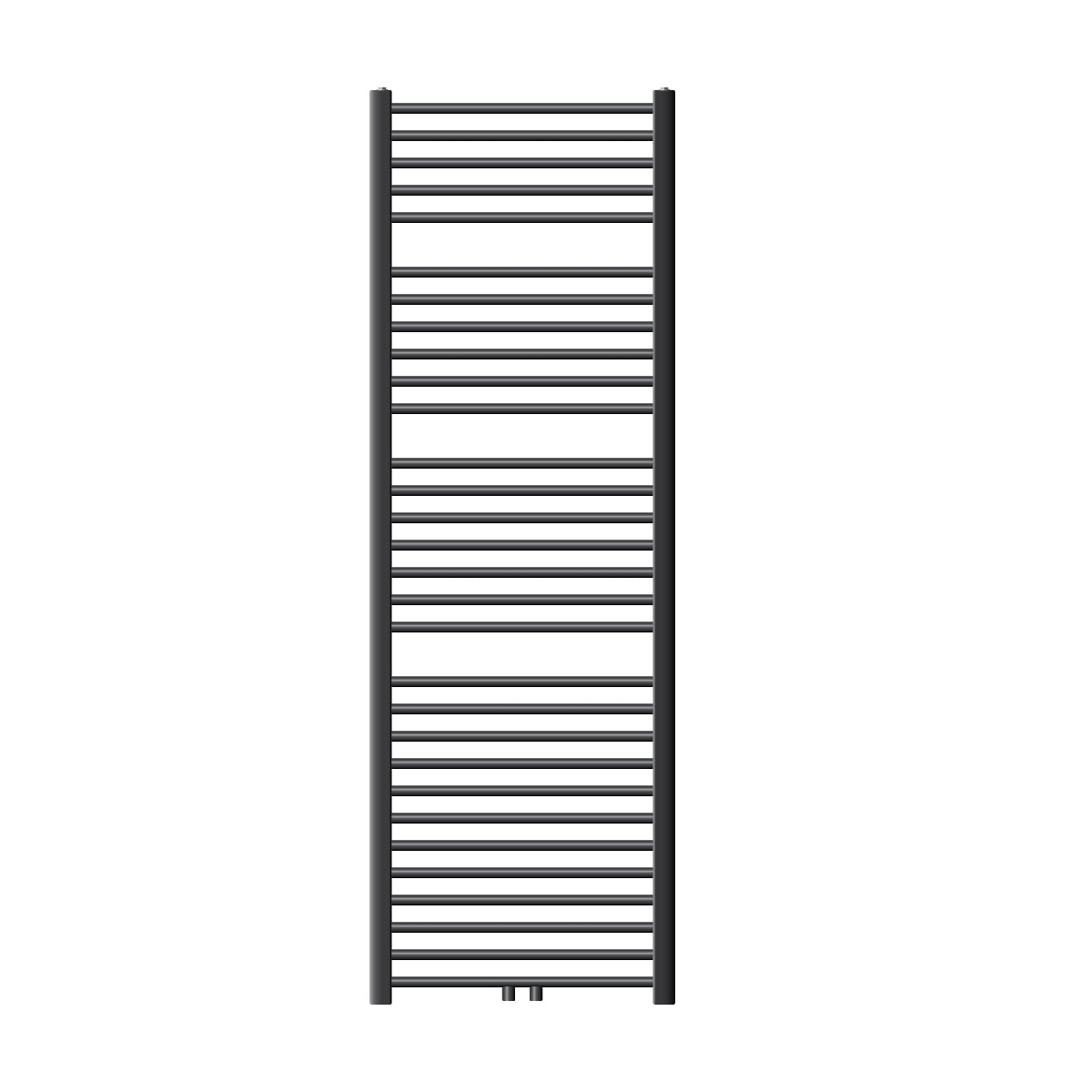 Radiateur à serviettes en anthracite, 60x180 cm, avec plusieurs barres de chauffage horizontales.
