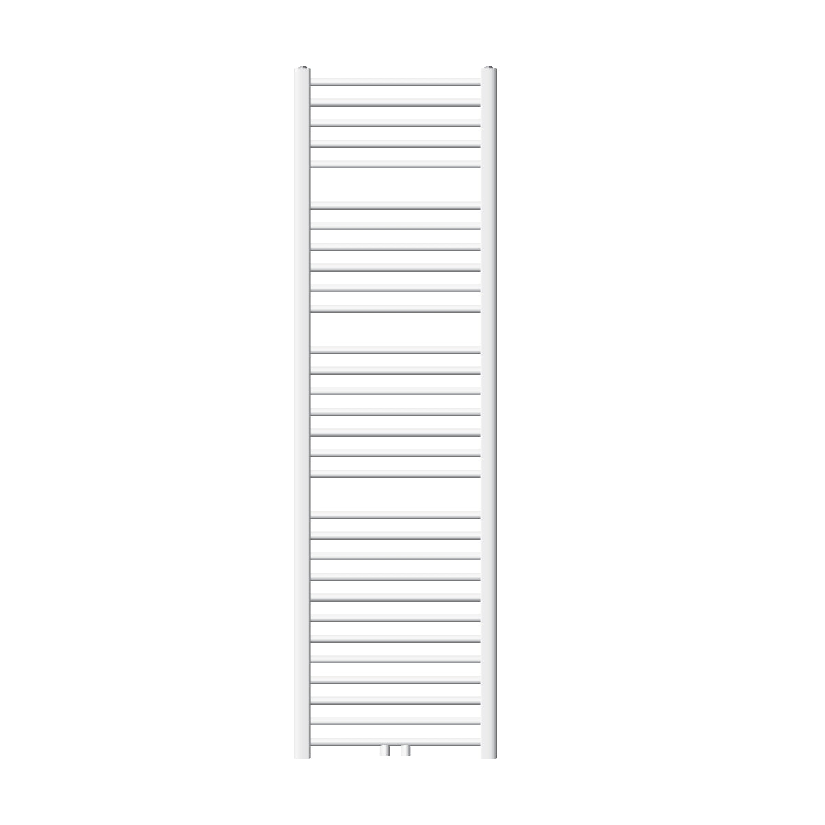 Radiateur blanc avec plusieurs barres horizontales.