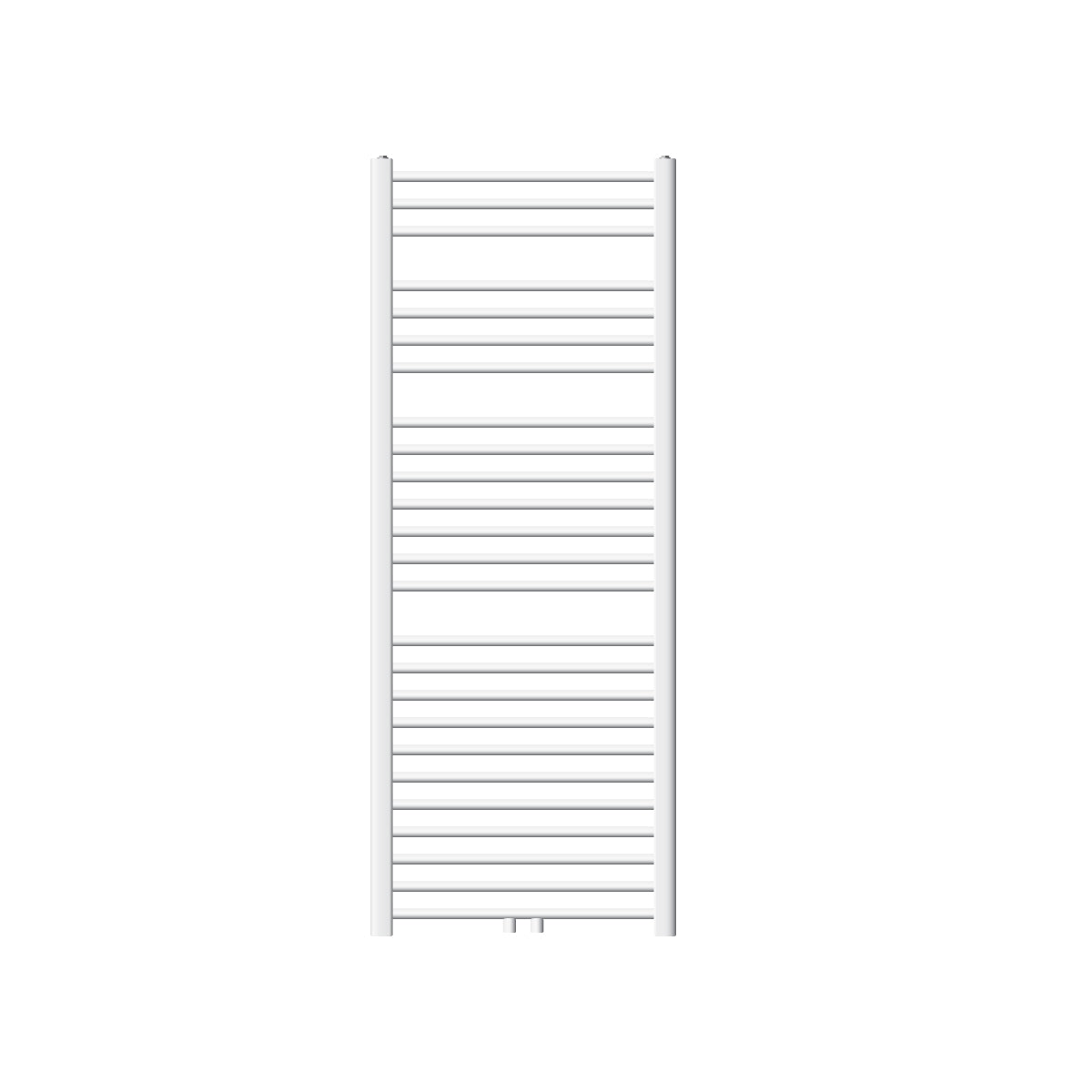 Grand radiateur blanc avec de nombreuses barres horizontales.
