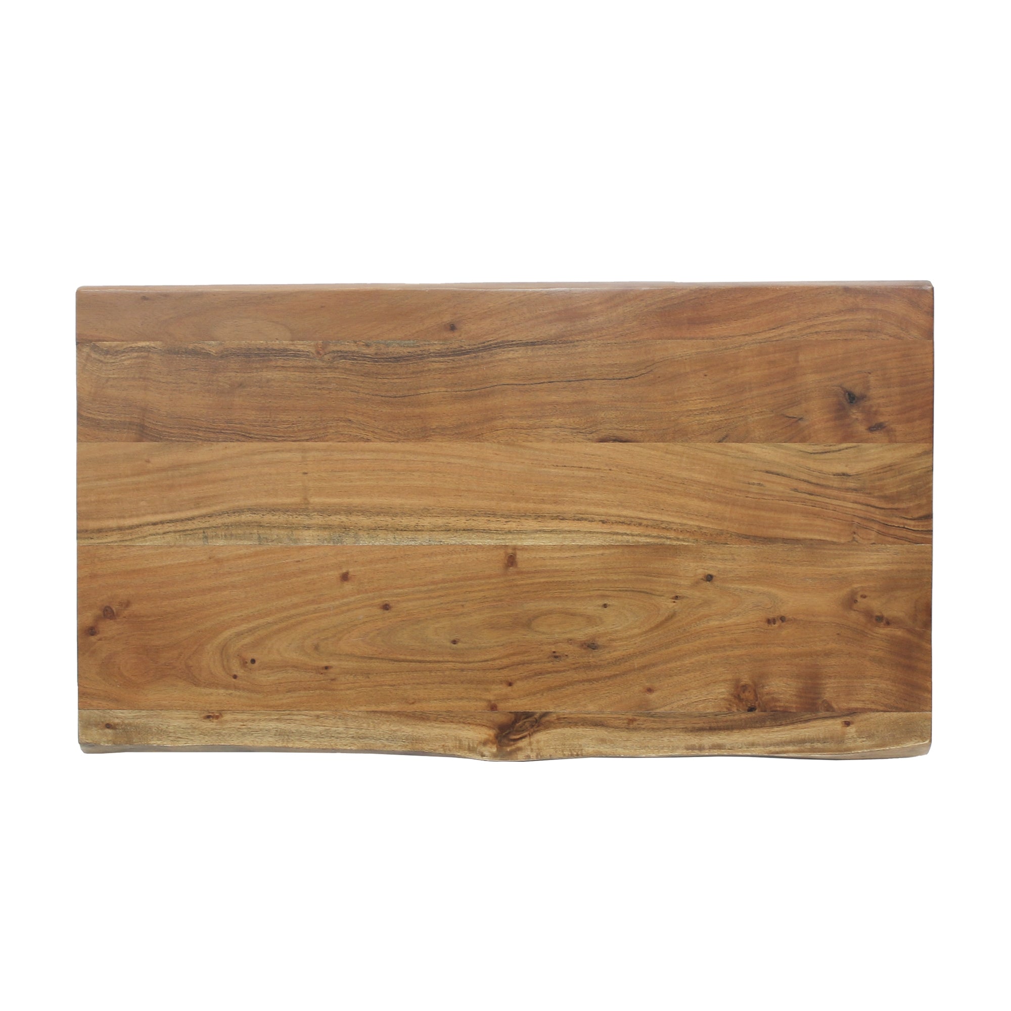 Houten blad met natuurlijke nerf en afgeronde randen.