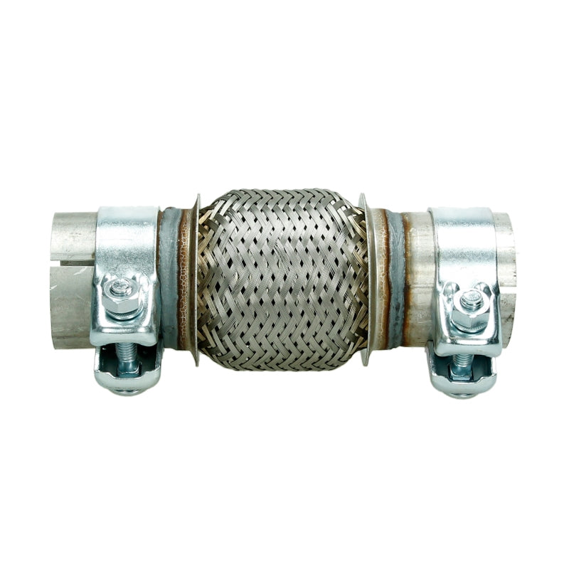 Close-up of a flexible connection element made of metal.