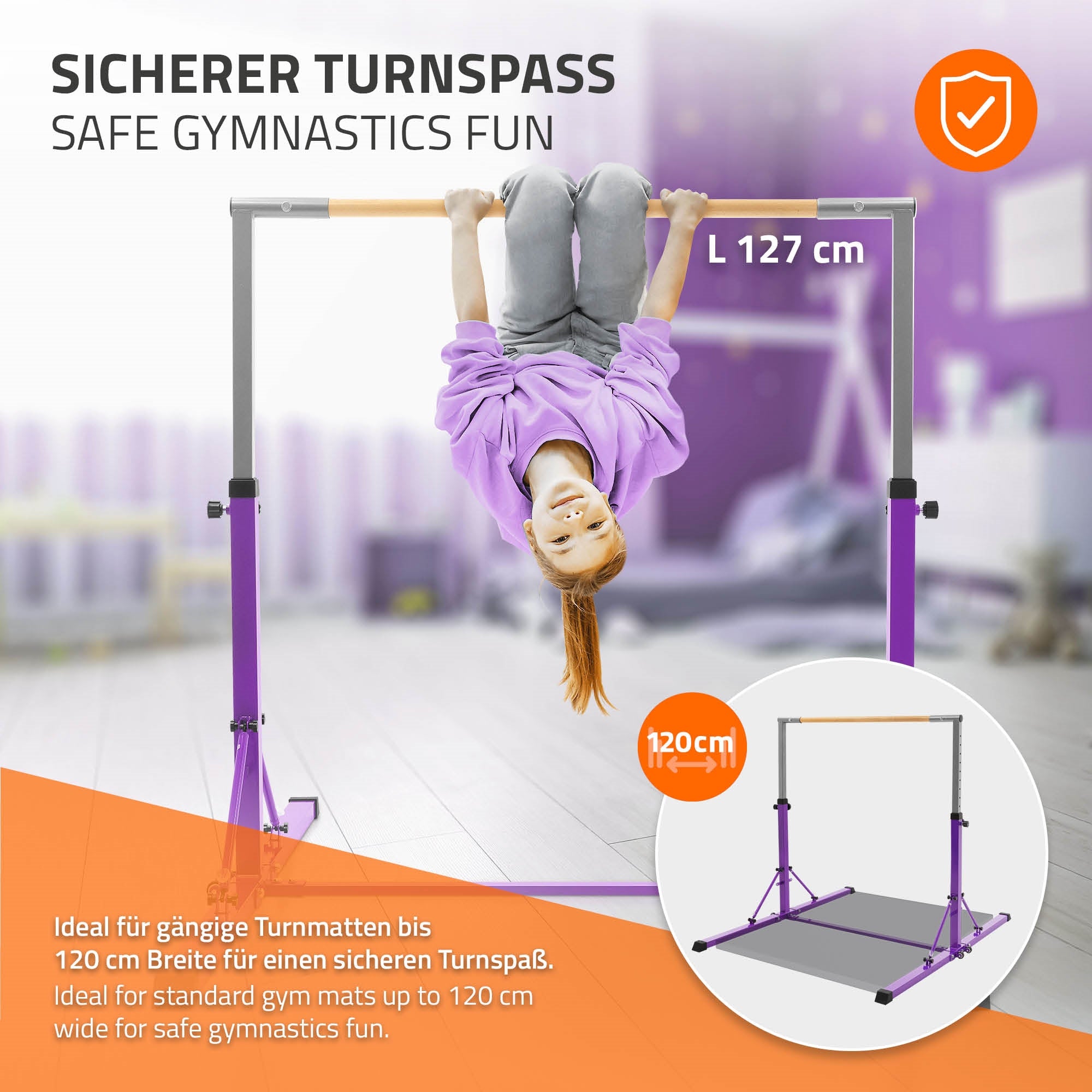 A person is exercising on a gym apparatus with grip handle.