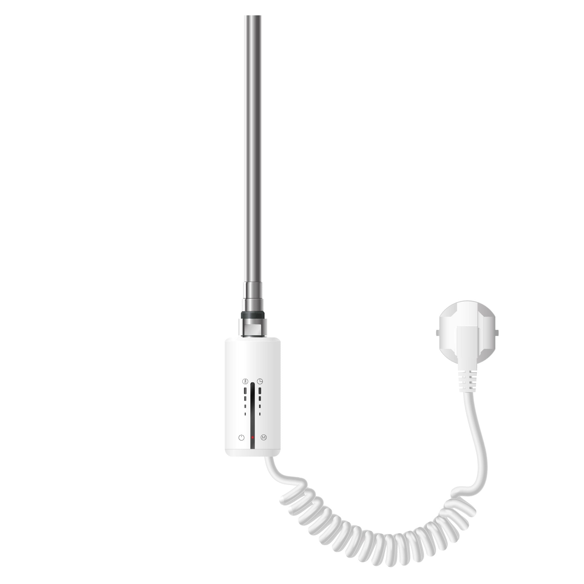 Heizstab in weißer Ausführung mit Kabel.