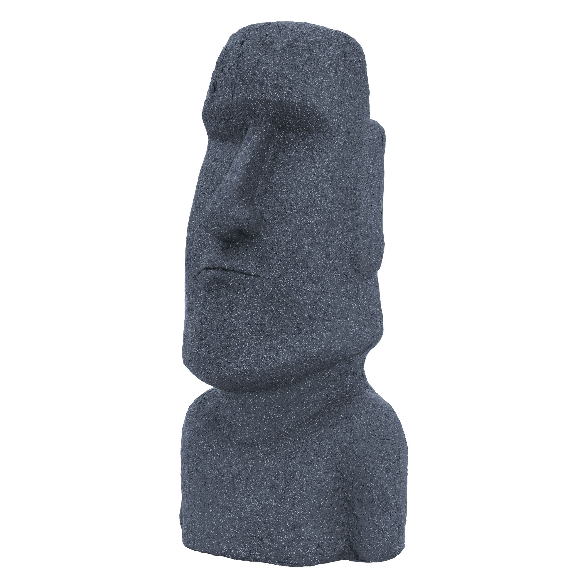 Statua Moai z poliuretanu, widok boczny.