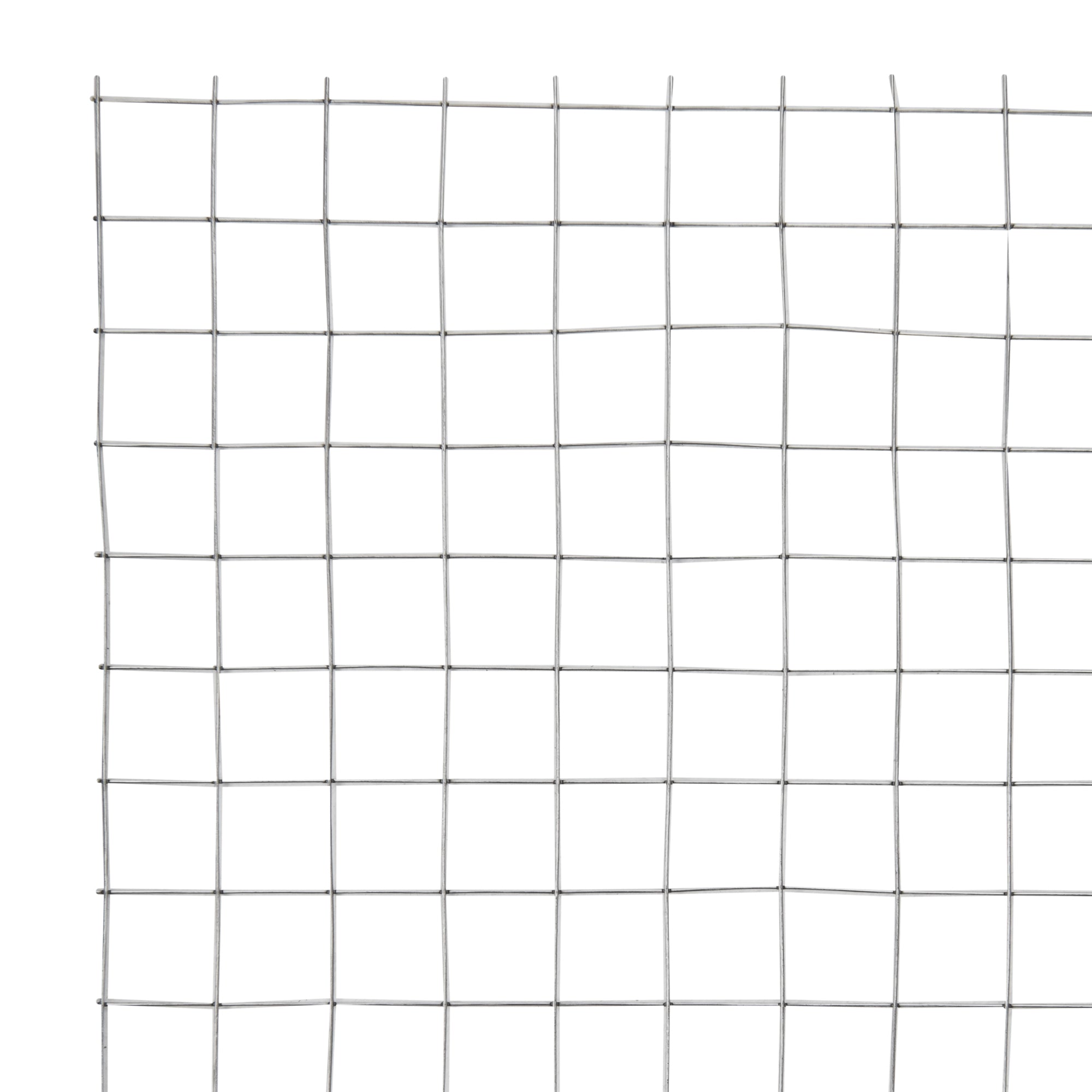Nahaufnahme eines Drahtgewebes mit quadratischen Maschen.