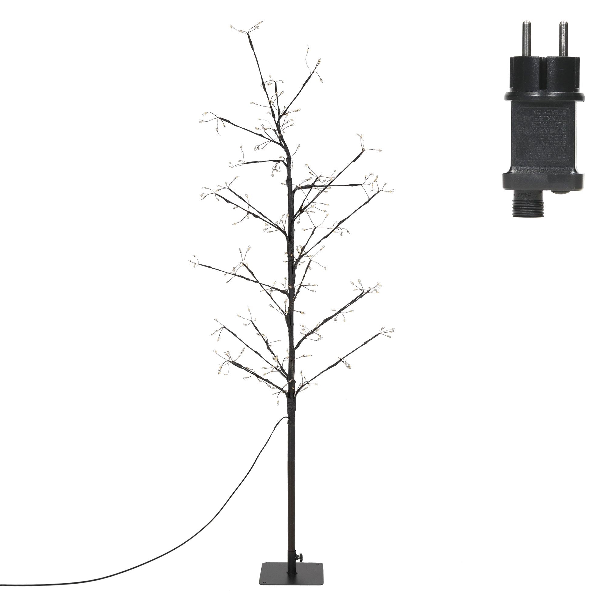 Light tree with plug, on a gray background.
