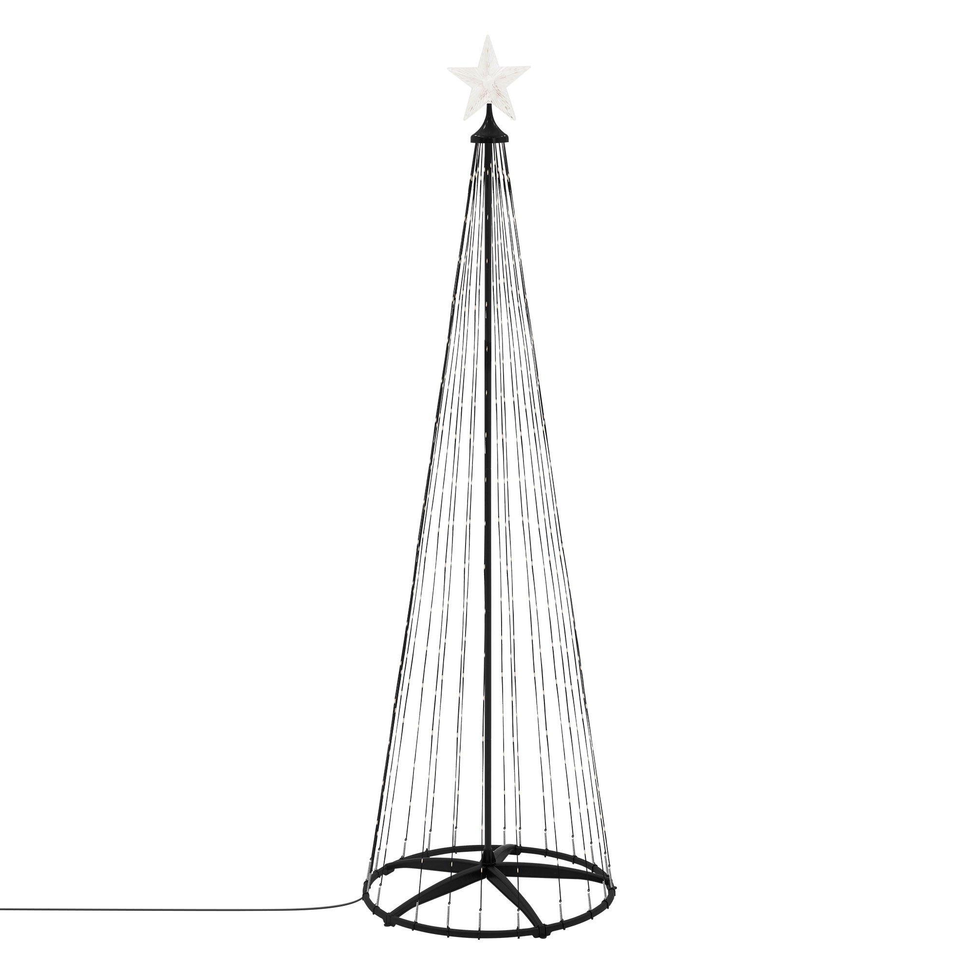 Wire tree with a star-shaped top.