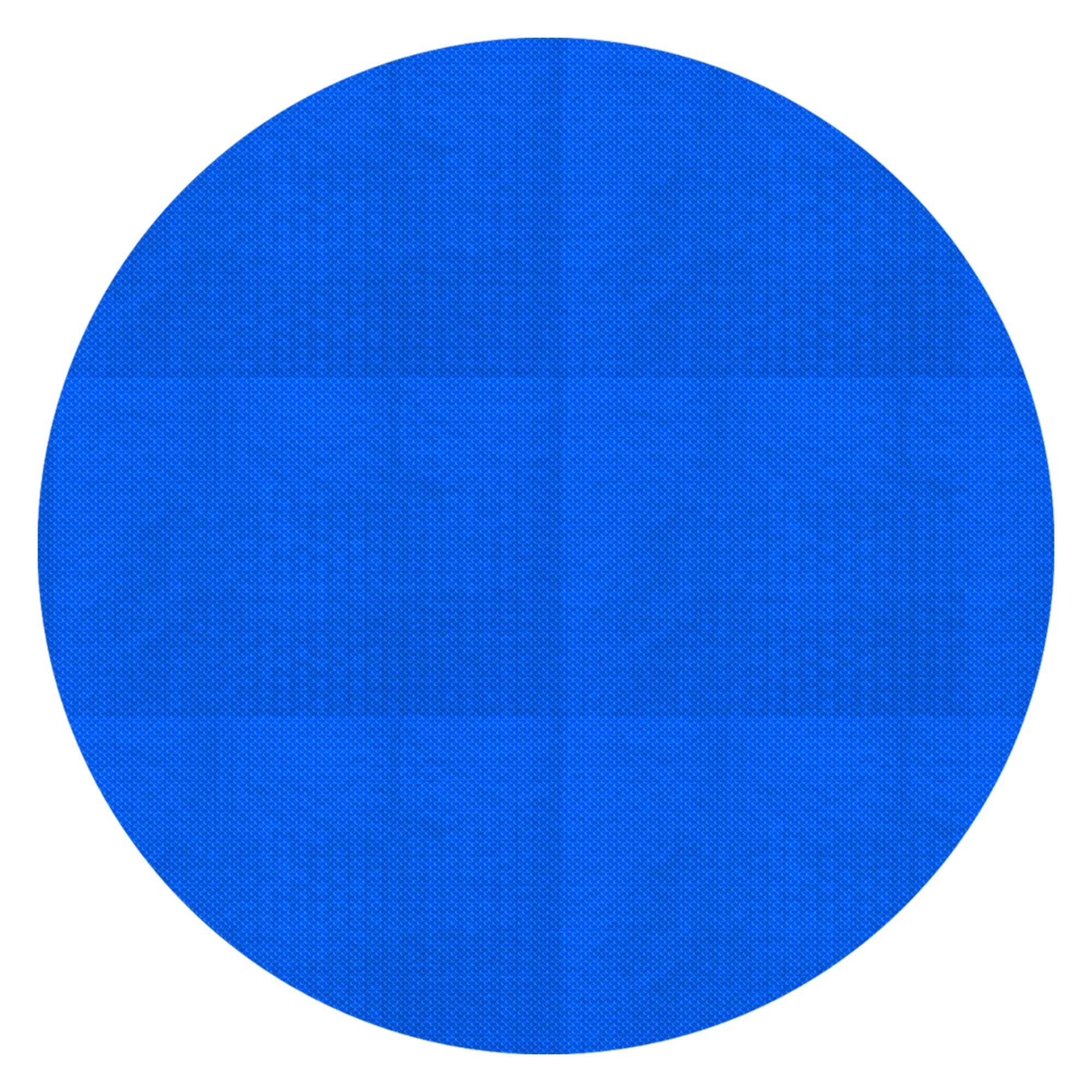 Tissu de couverture de piscine rond bleu uni.
