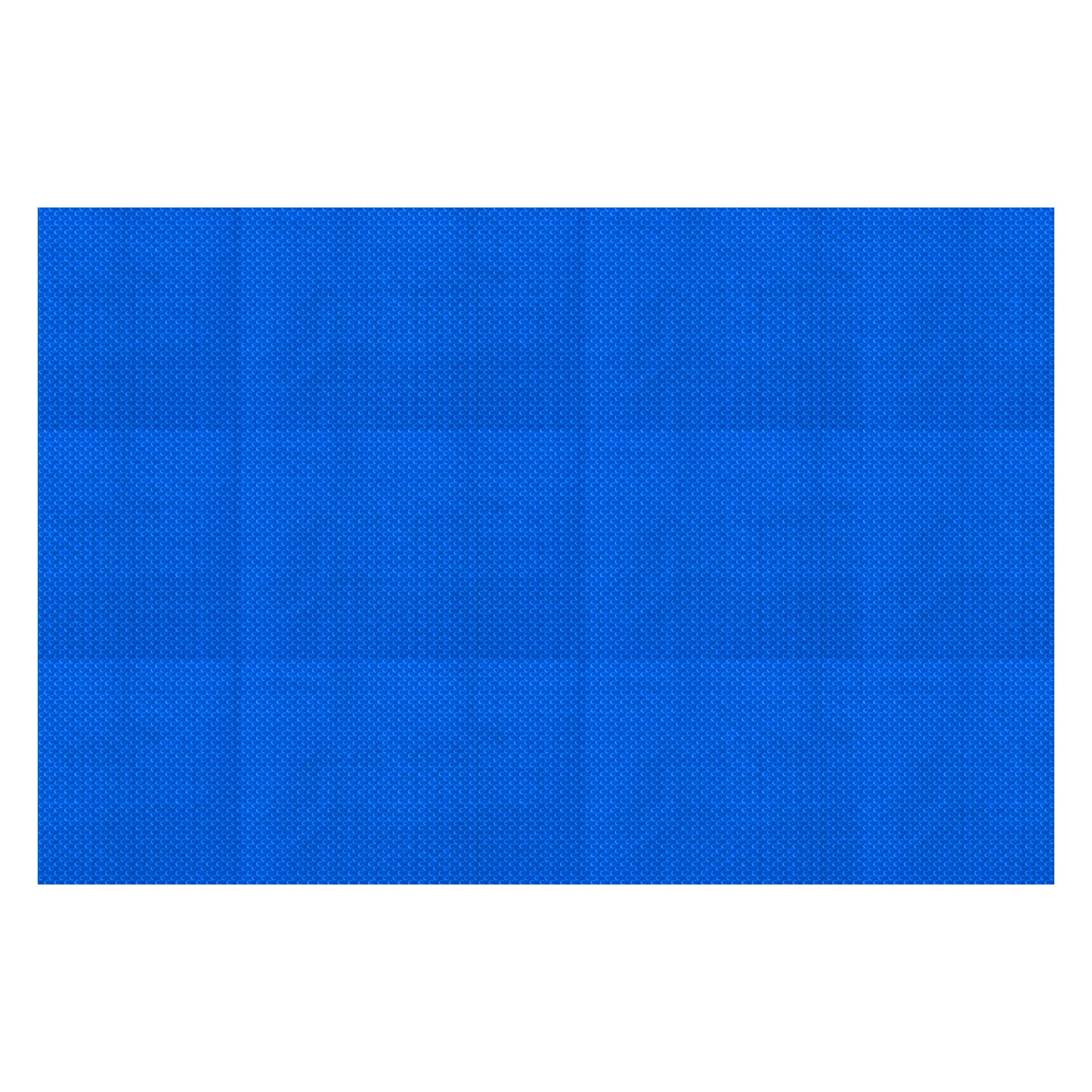 Motif bleu représentant la structure d'une bâche de piscine.