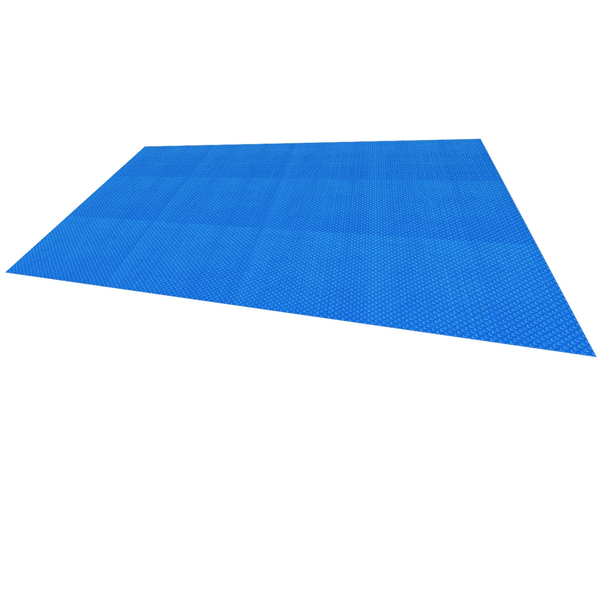 Tabla de paddle surf azul rectangular sobre un fondo blanco.