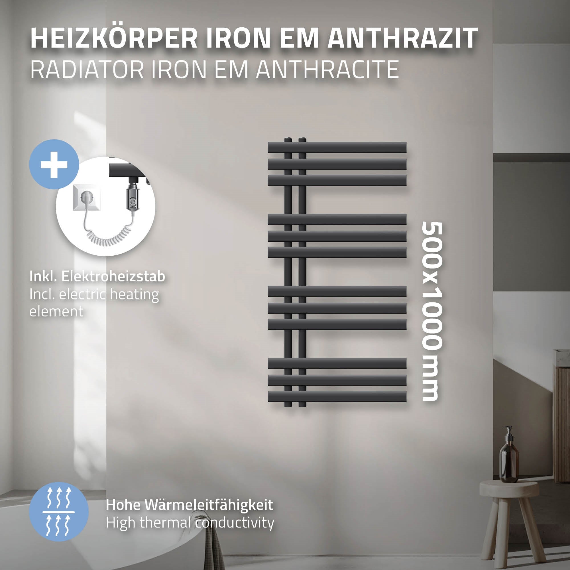 Graphique d'un radiateur avec des détails techniques et des caractéristiques.