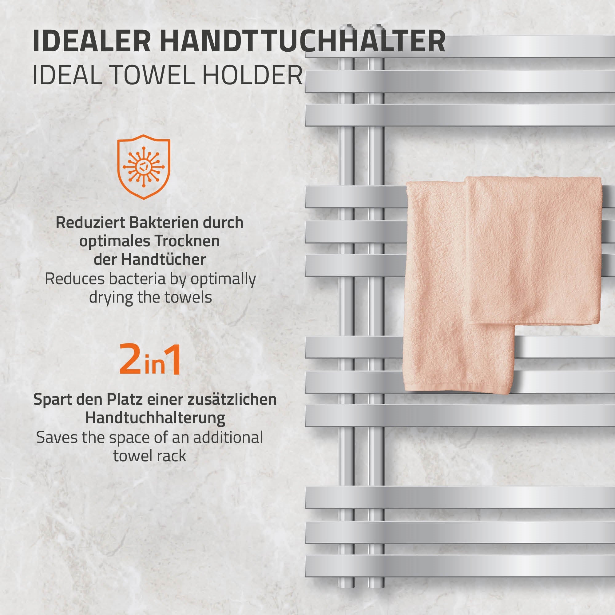 Diagram about towel holders with advantages and usage instructions.