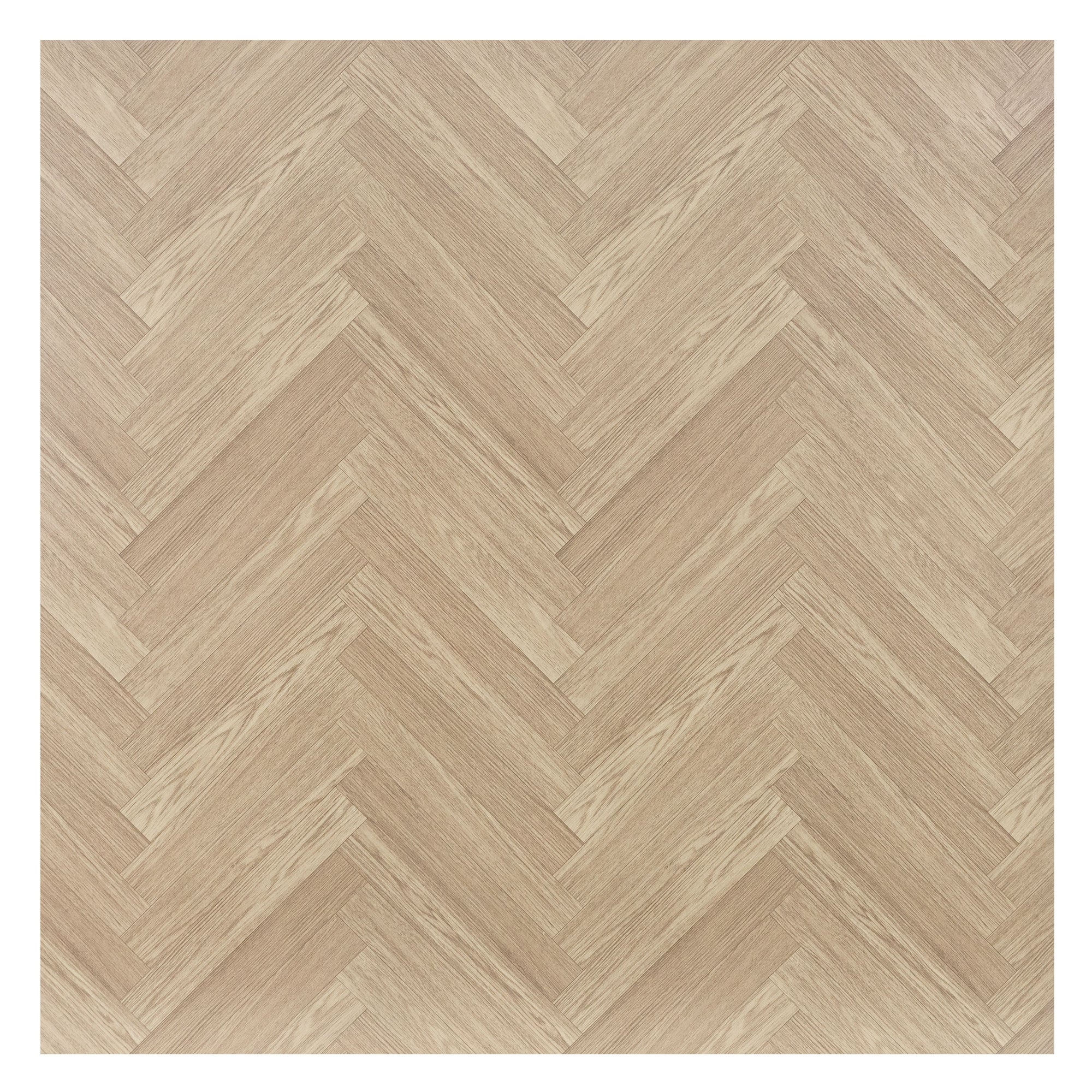A flooring in herringbone pattern made of light wood.