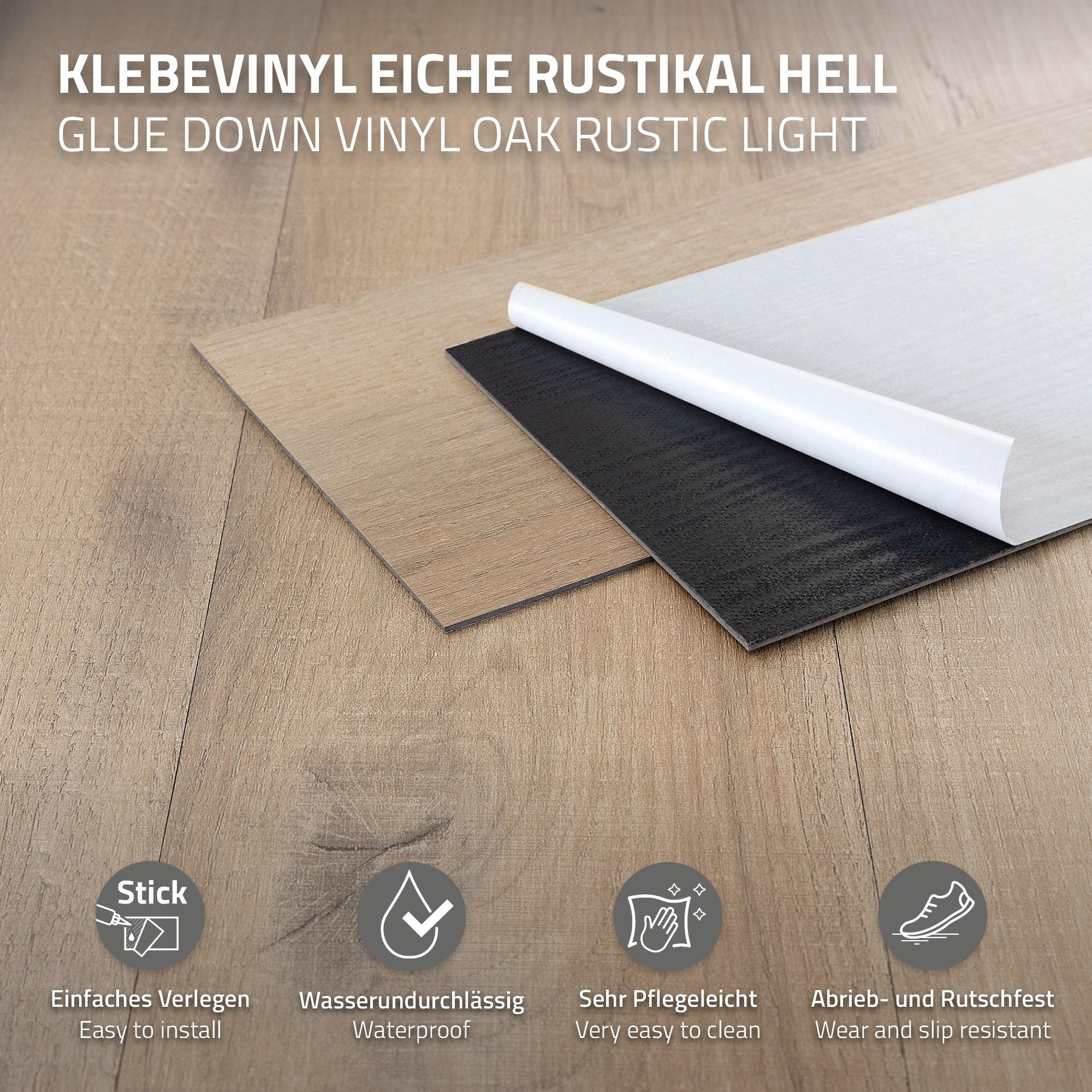 Twee houten panelen in verschillende kleuren. Instructies voor onderhoud en waterbestendigheid.