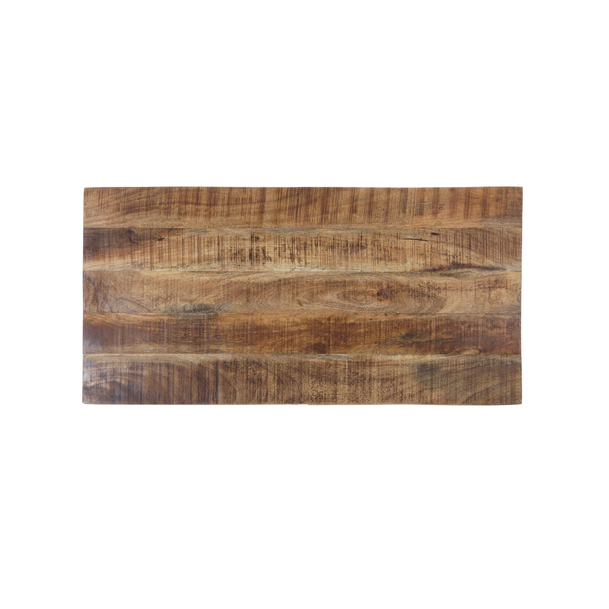Mesa de madera con una superficie lisa y un veteado natural.